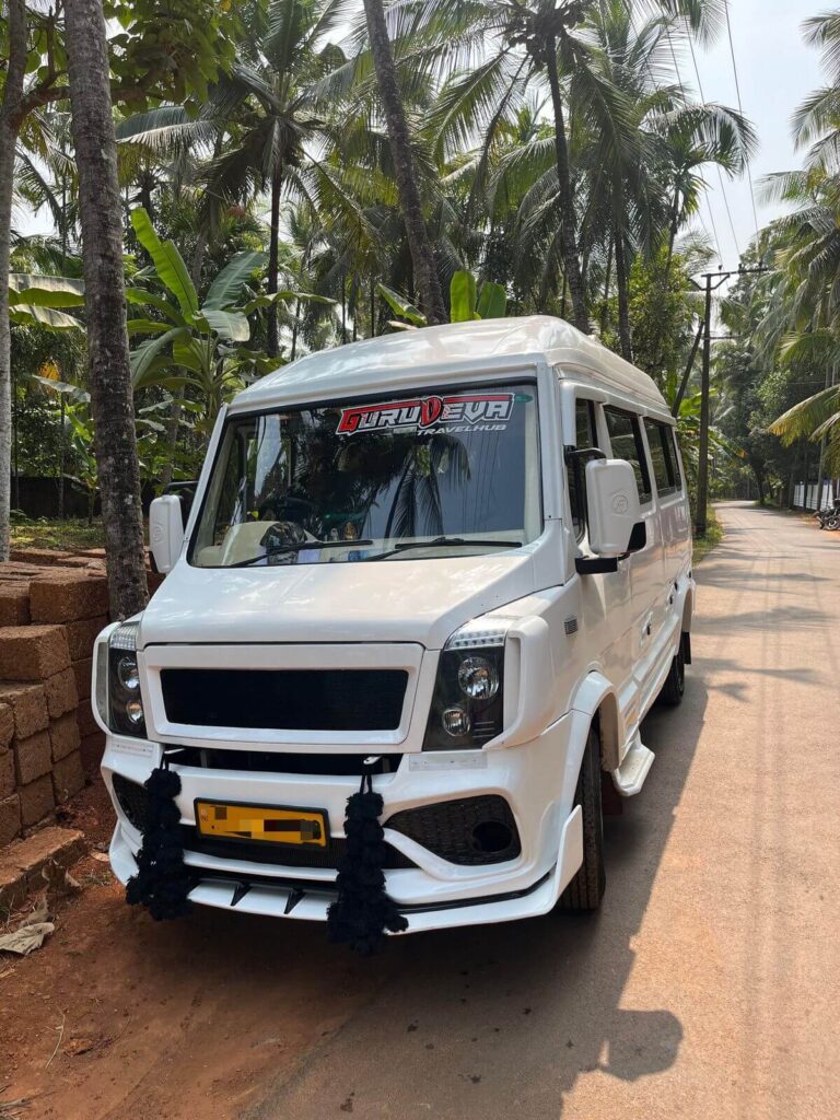 14 Seater Force Tempo Traveller Rental in Wayanad ₹5300 for Sightseeing ...